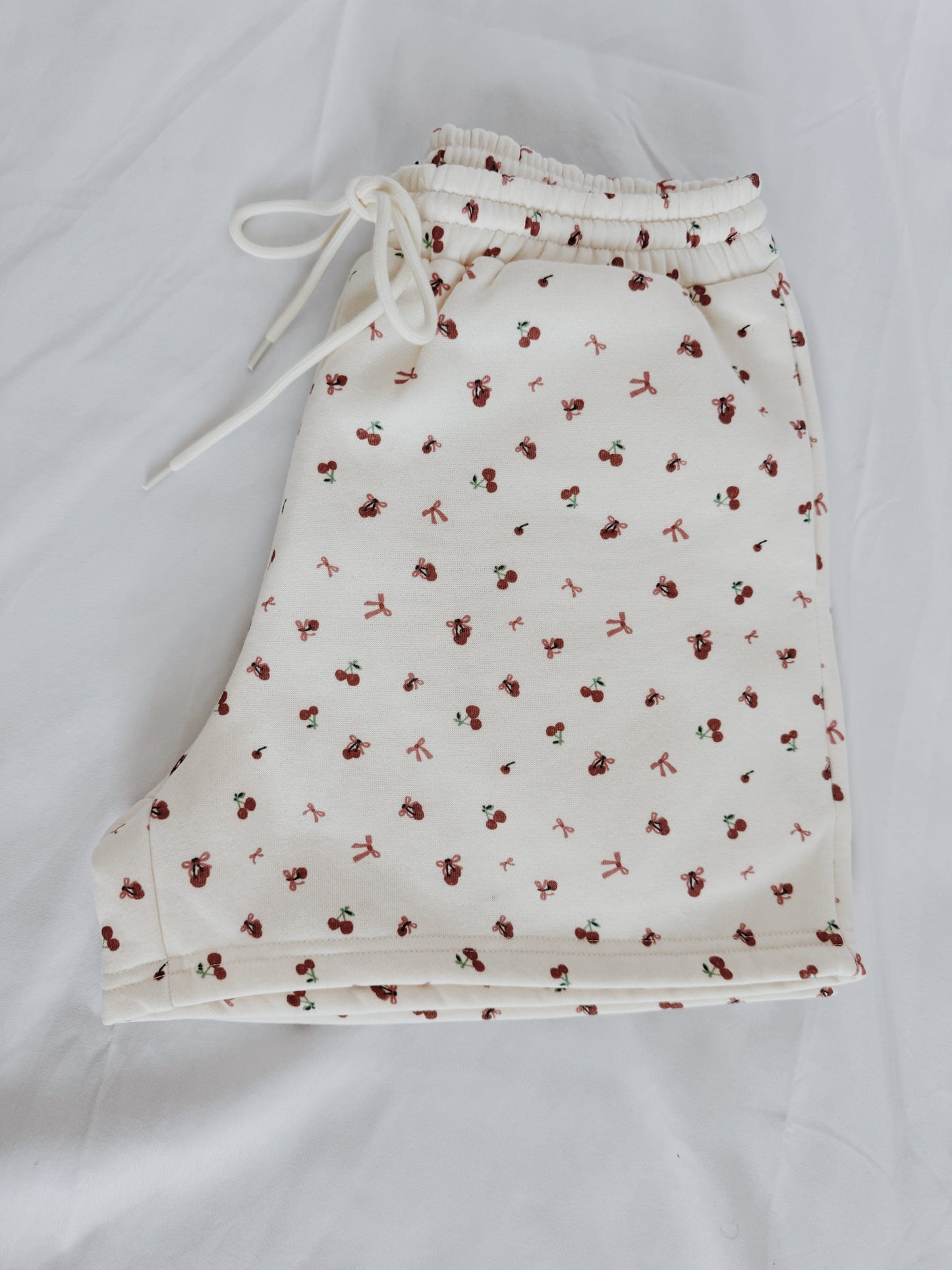 Cherry Bow Sweat Shorts