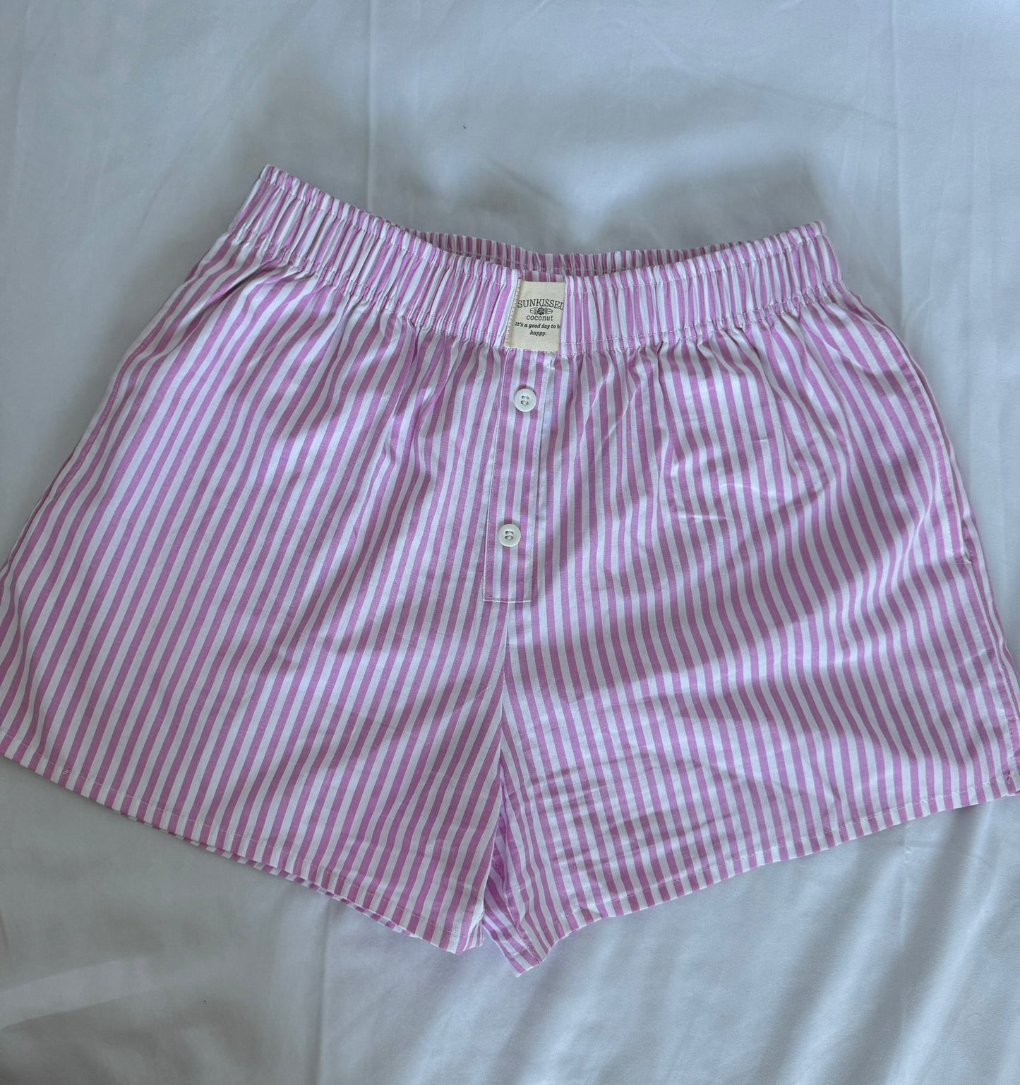 Pink Striped Boxer Shorts