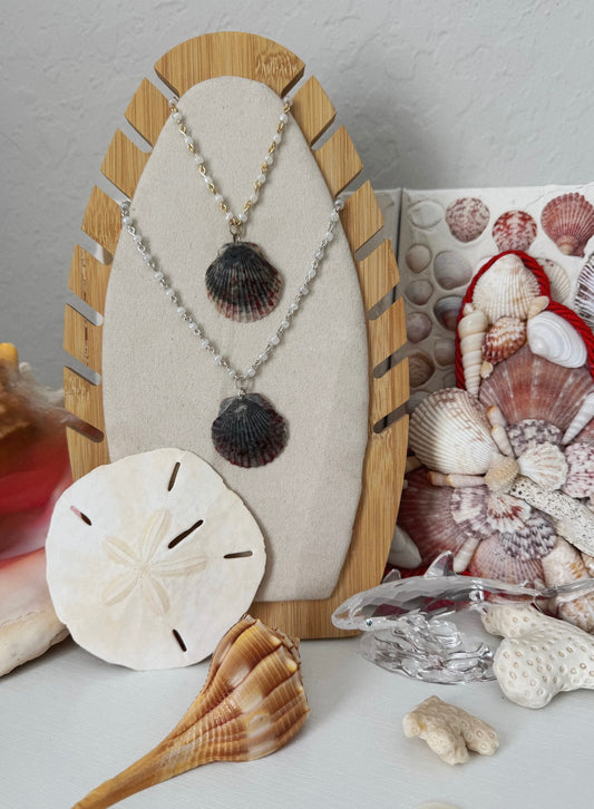 Midnight Shell Pearl Necklace