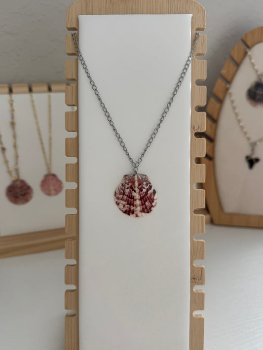 Silver Tidal Crush Scallop Necklace