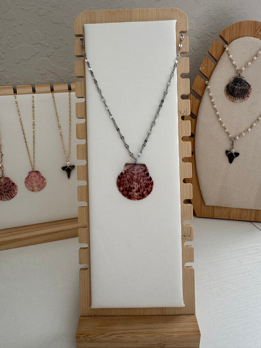 Silver Maui Scallop Necklace