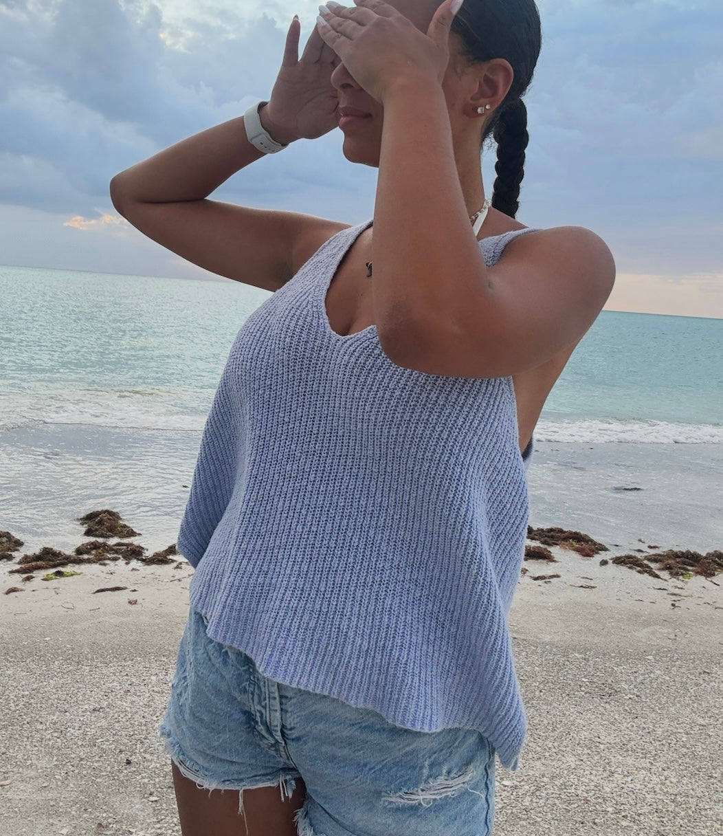 Knit Sweater V-Neck Tank